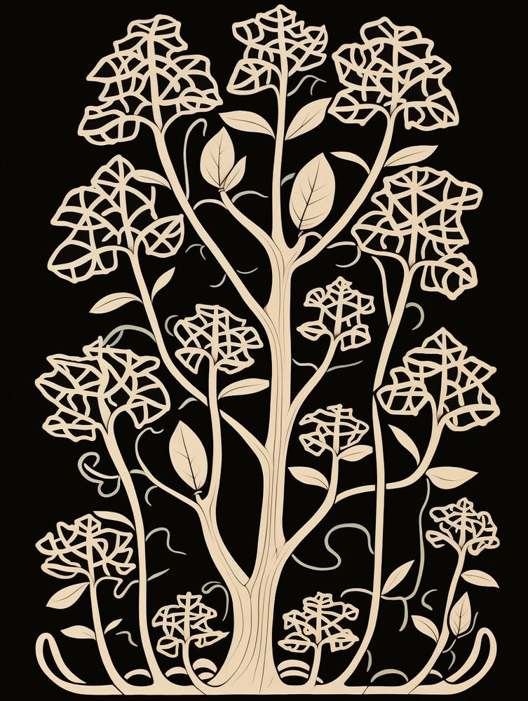 B&W Plant Illustration Mother Of Thousands