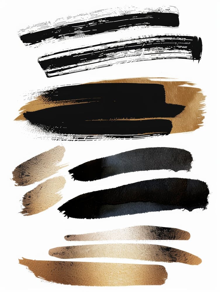Black And Gold Brush Strokes 14