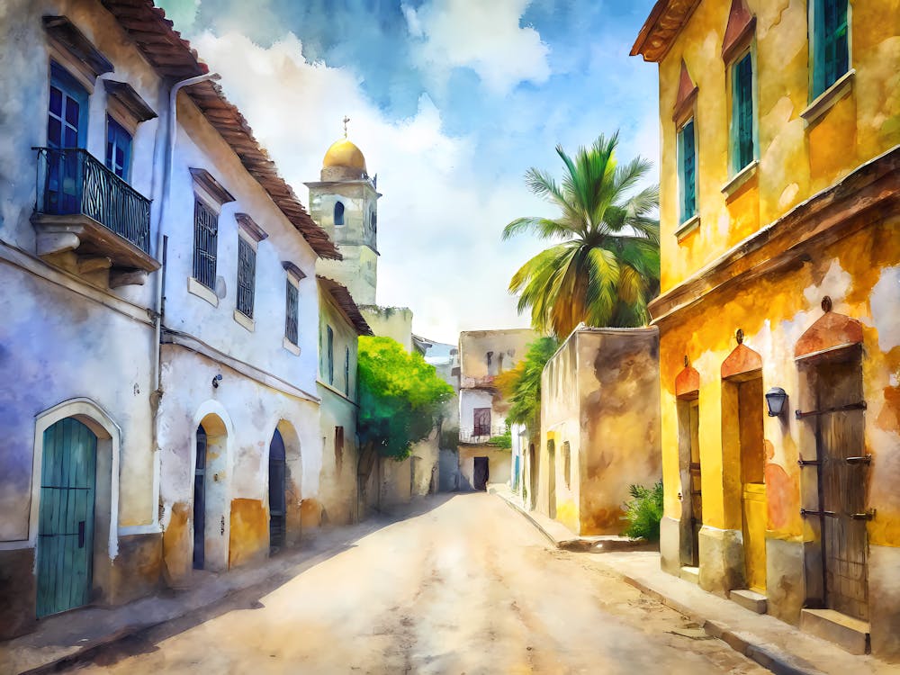 Mombasa Kenya A Vintage Scene
