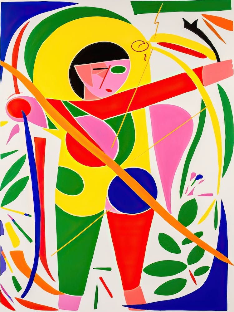 Archery In The Style Of Matisse 4