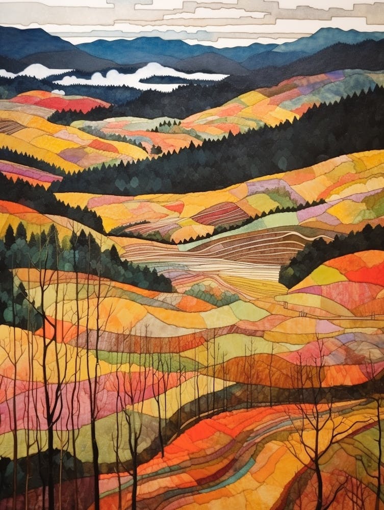 Autumn National Park Painting Black Forest National Park Germany 4