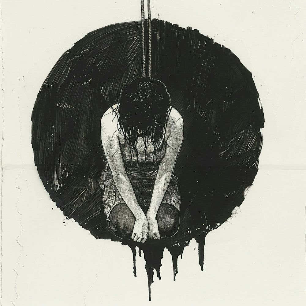 Burn Out Woman In A Circle