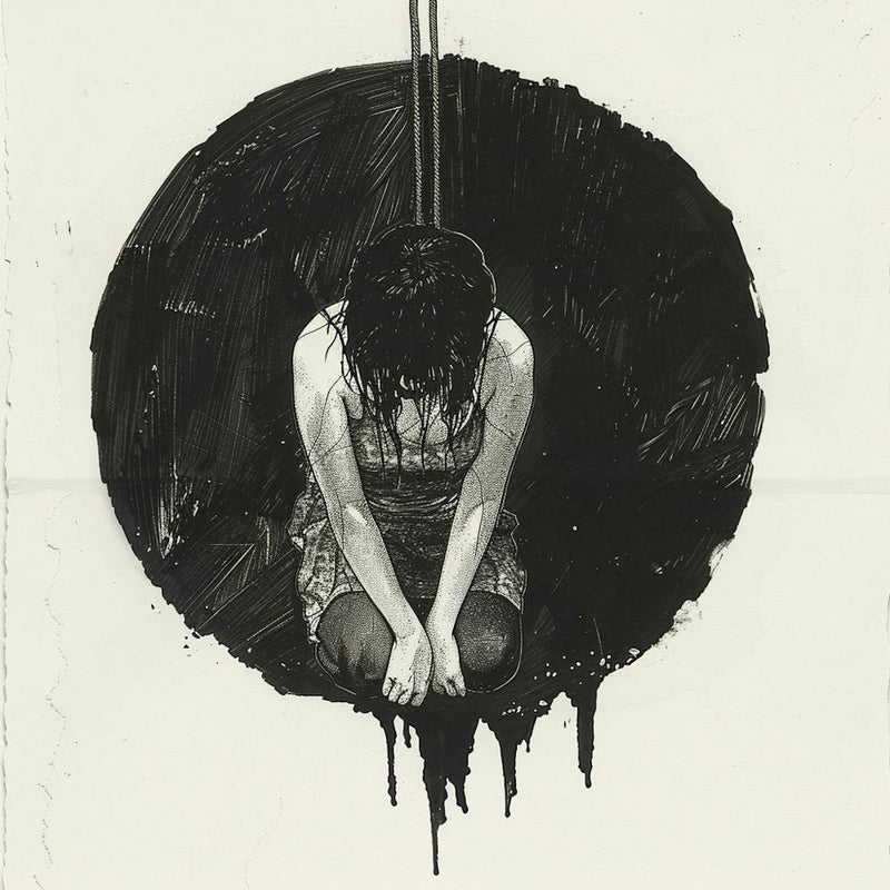 Burn Out Woman In A Circle