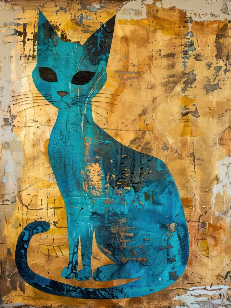 Cat Gold Effect Collage 1