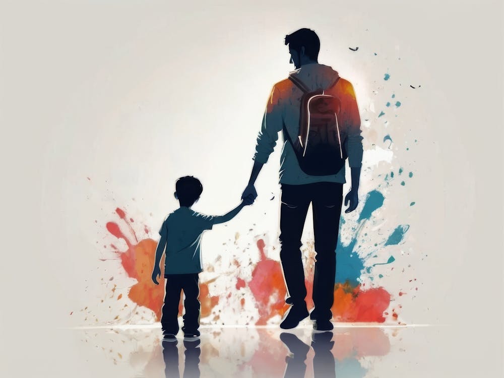 Father And Son Holding Hands Father's Day 1