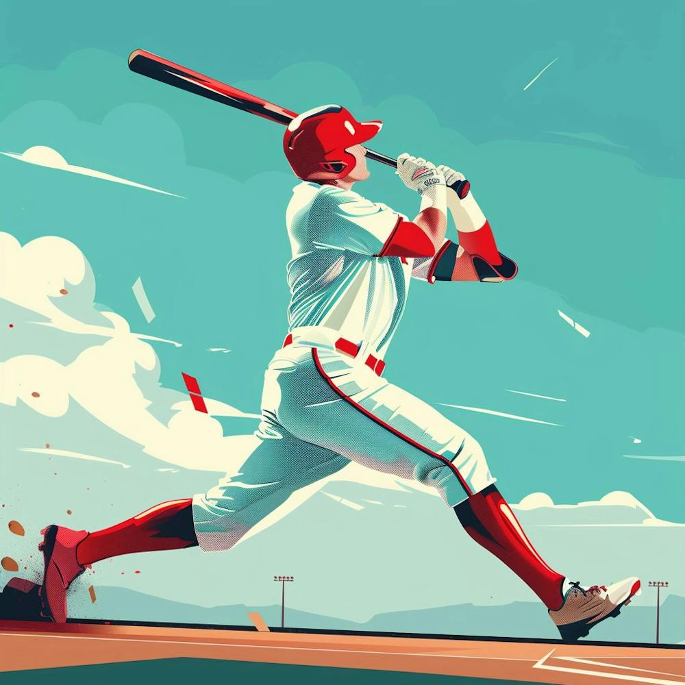 A Baseball Player Hitting Home Run Lofi Illustra 1718672720 4