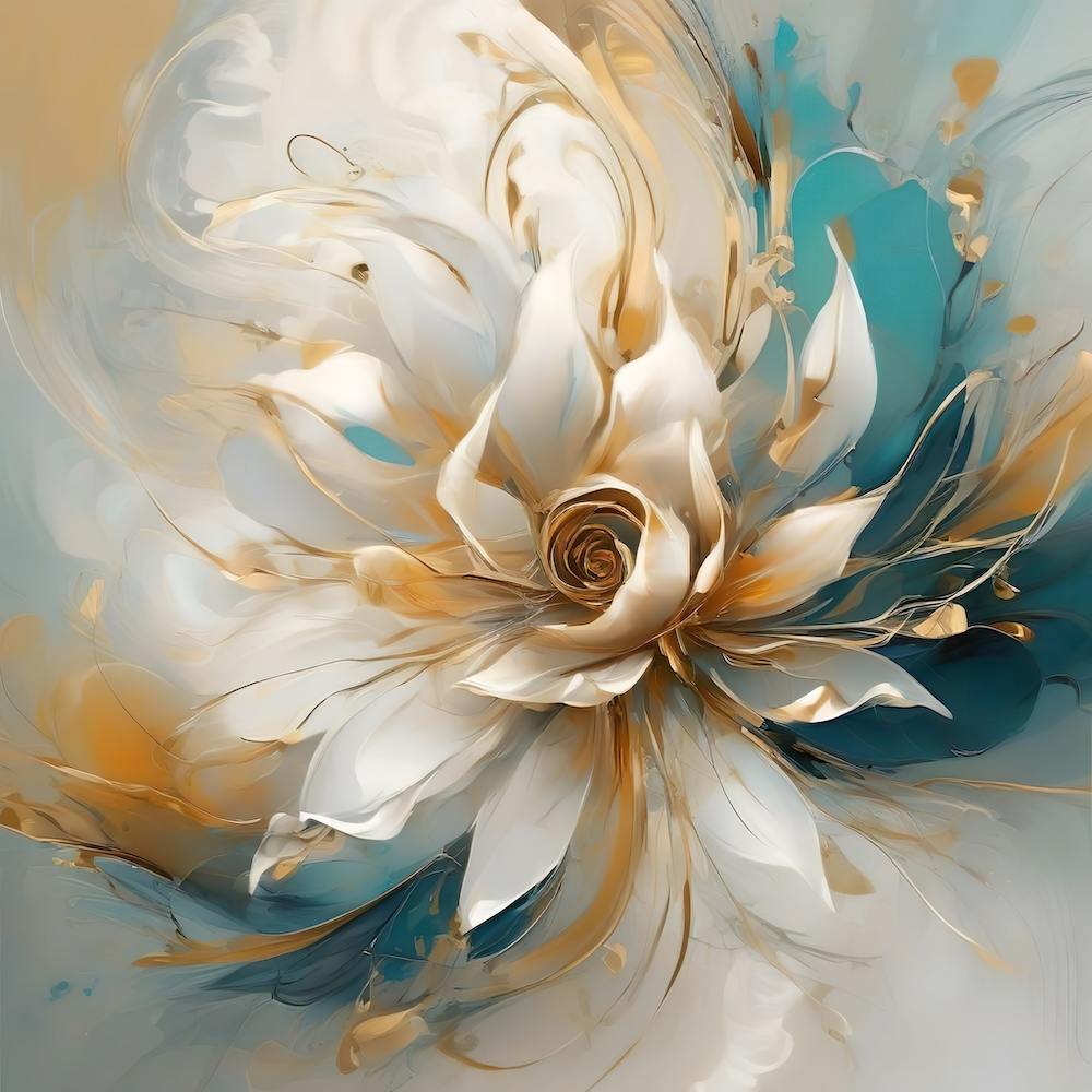 Abstract Flower Painting
