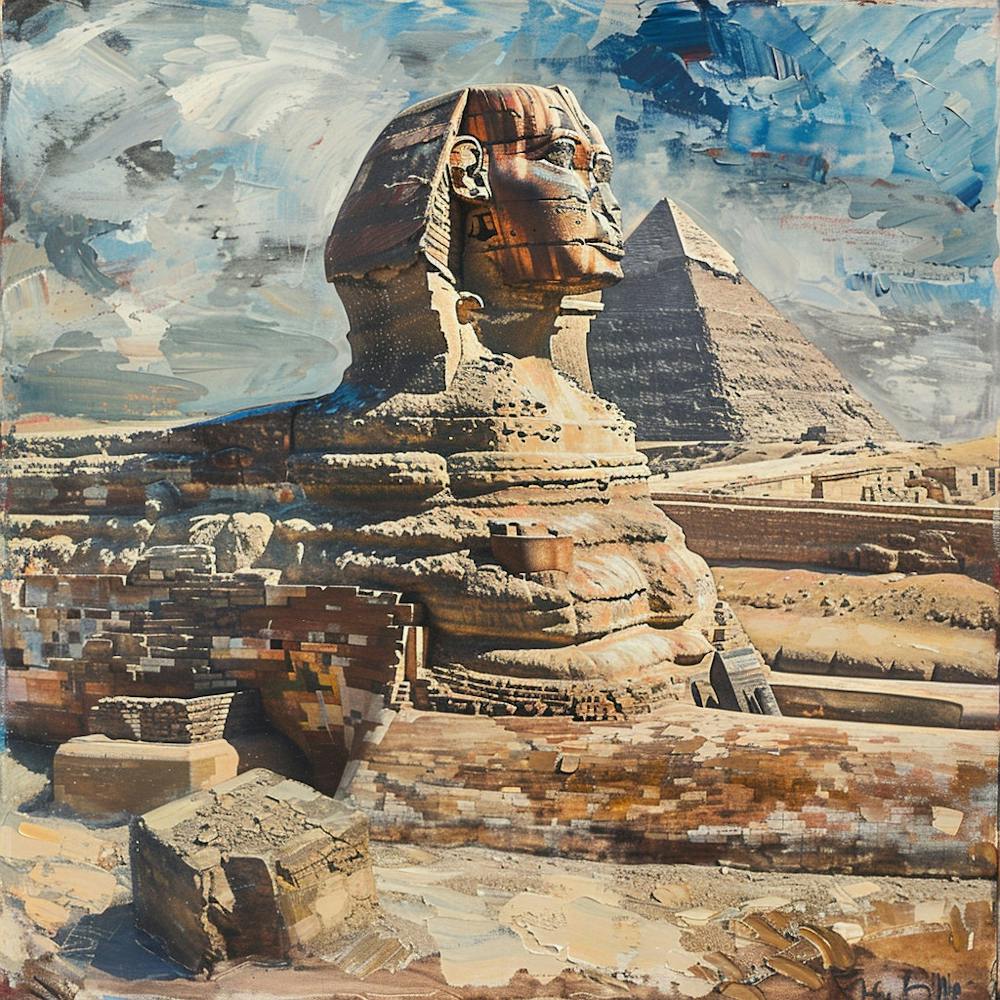 A Sphinx In Giza Oil Painting Illustration 1719991943 4