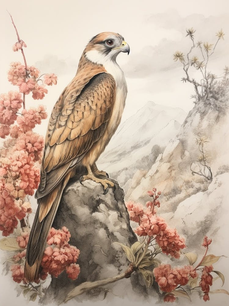 Storybook Animal Watercolour Falcon 2