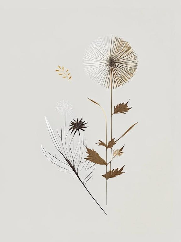 Dandelion Spices And Herbs Retro Minimal 5