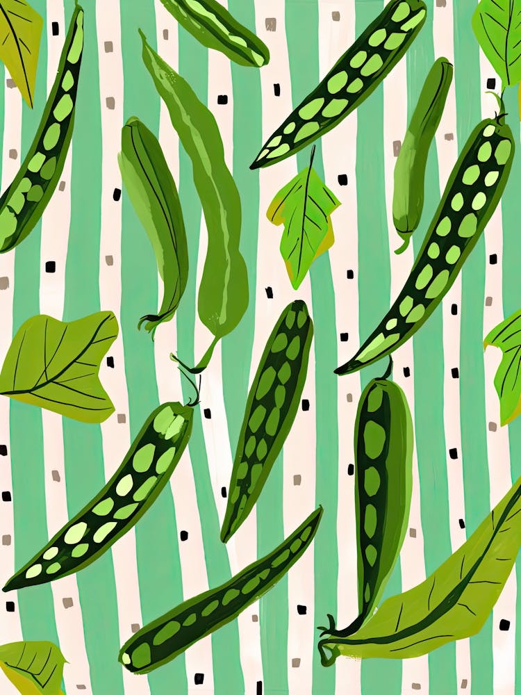 Green Beans Summer Illustration 1