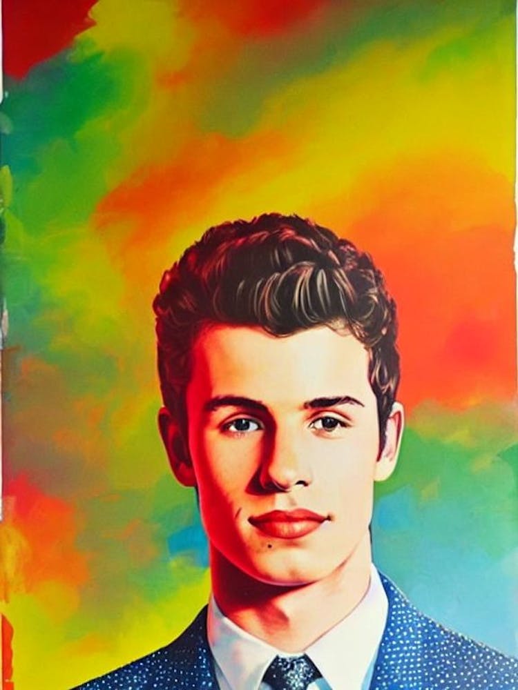 Shawn Mendes Colourful Pop Art