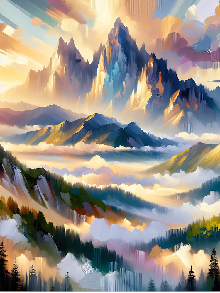 Misty Mountain Peaks