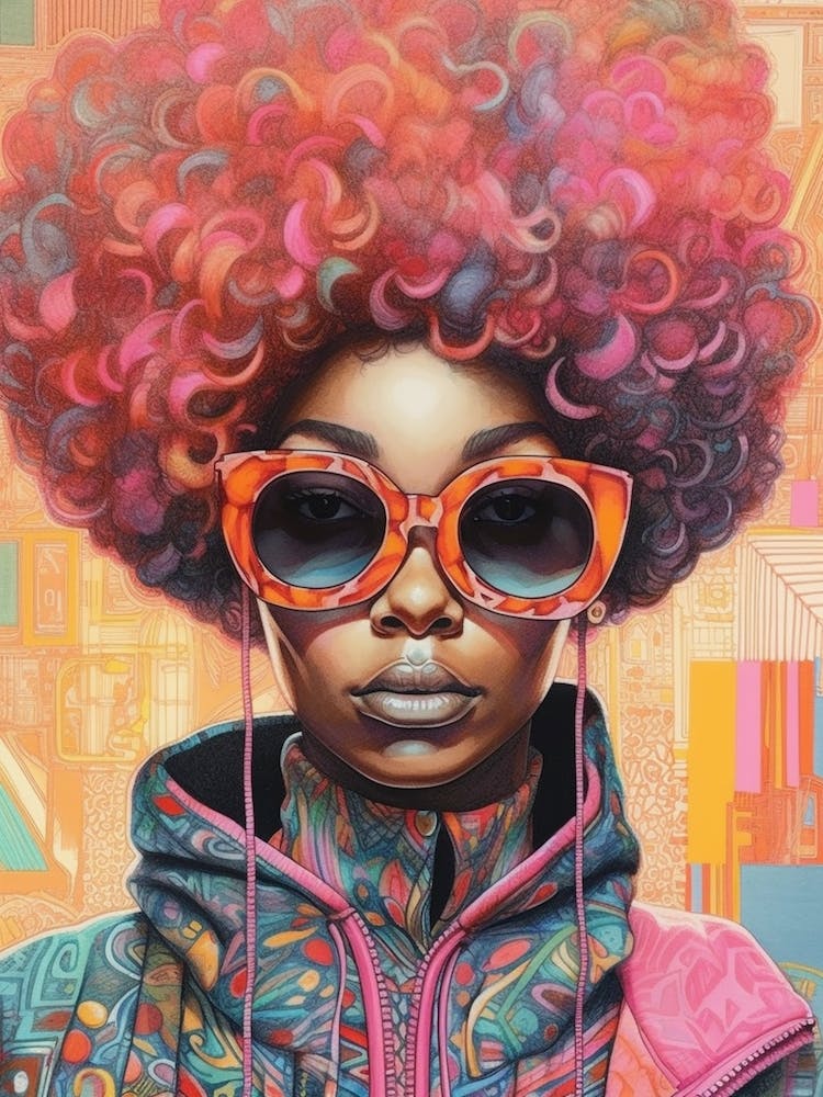 Hipster Portraits Pencil Pop Art 9