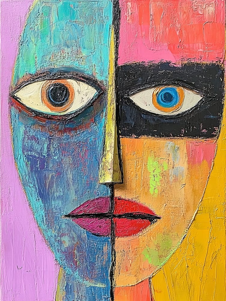 Face Acrylic On Canvas