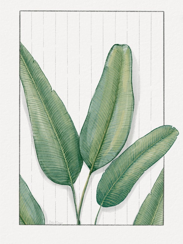 Watercolor Banana Leaf