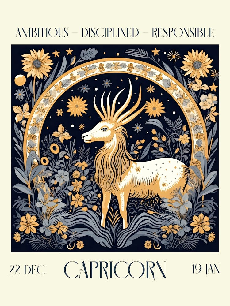 Capricorn William Morris Zodiac Astral Sign