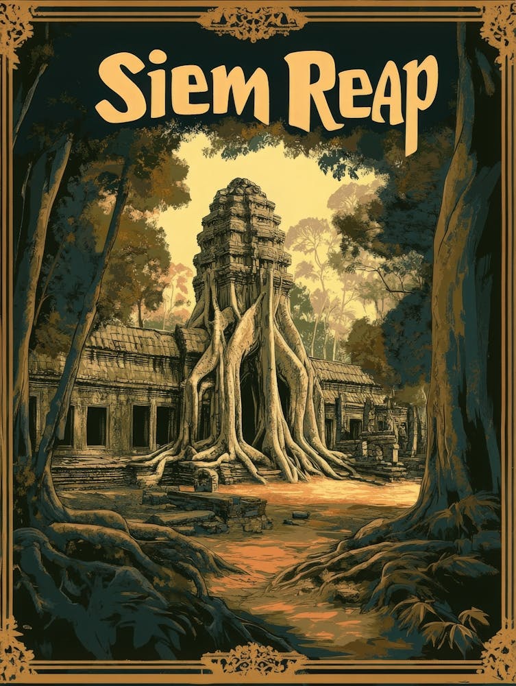 Aihrgdesign A Retro Travel Poster For Siem Reap 3