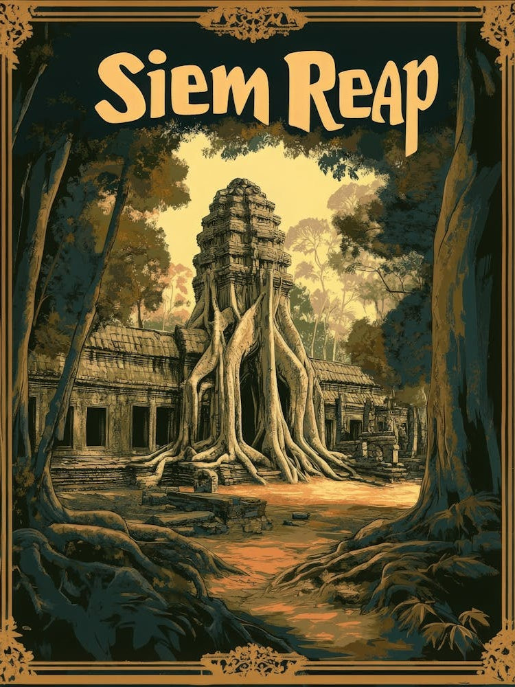 Aihrgdesign A Retro Travel Poster For Siem Reap 3