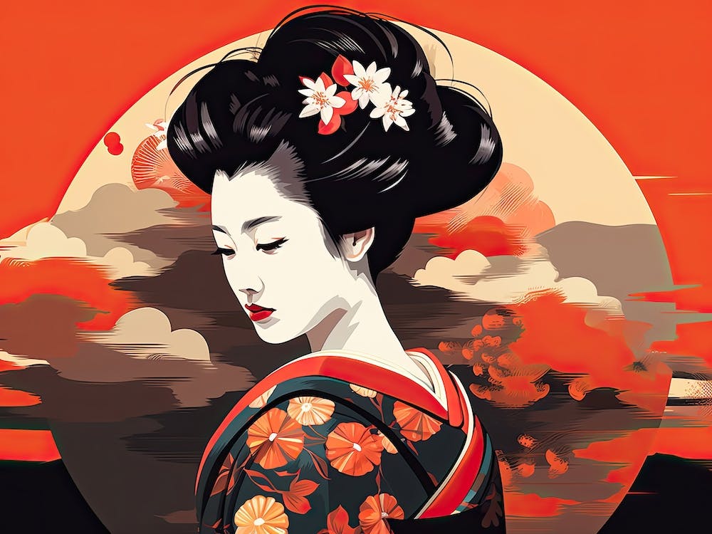 Simple Illustration Geisha 1