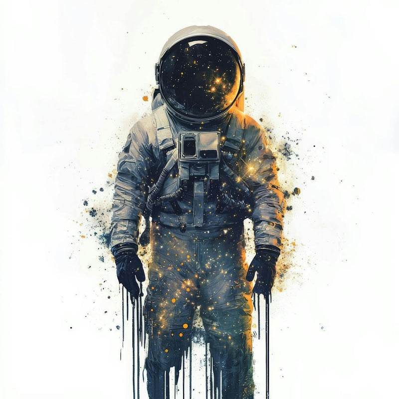 Spaceman.Generated AI. Wall