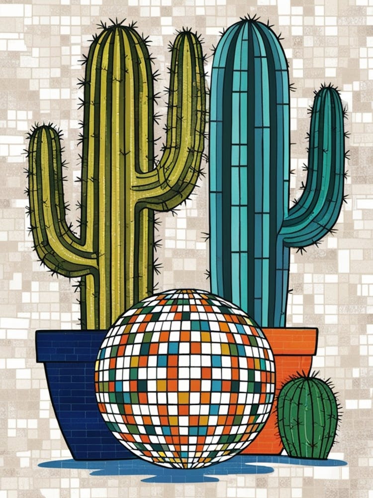Cactus And Disco Ball 1
