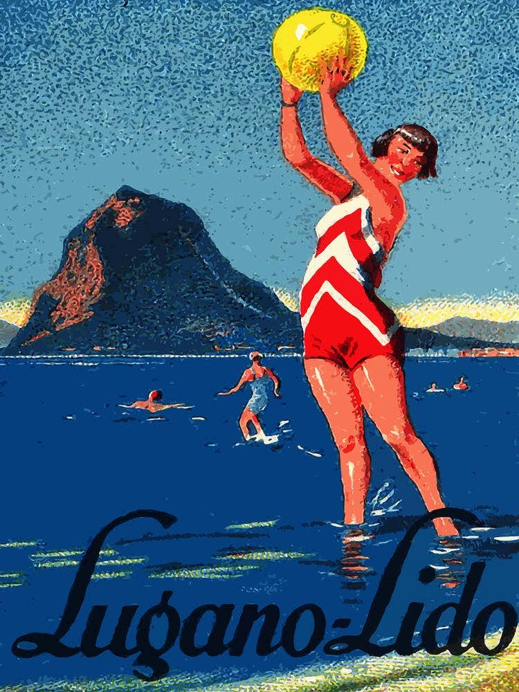 Lugano Lido, Girl With a Beach Ball