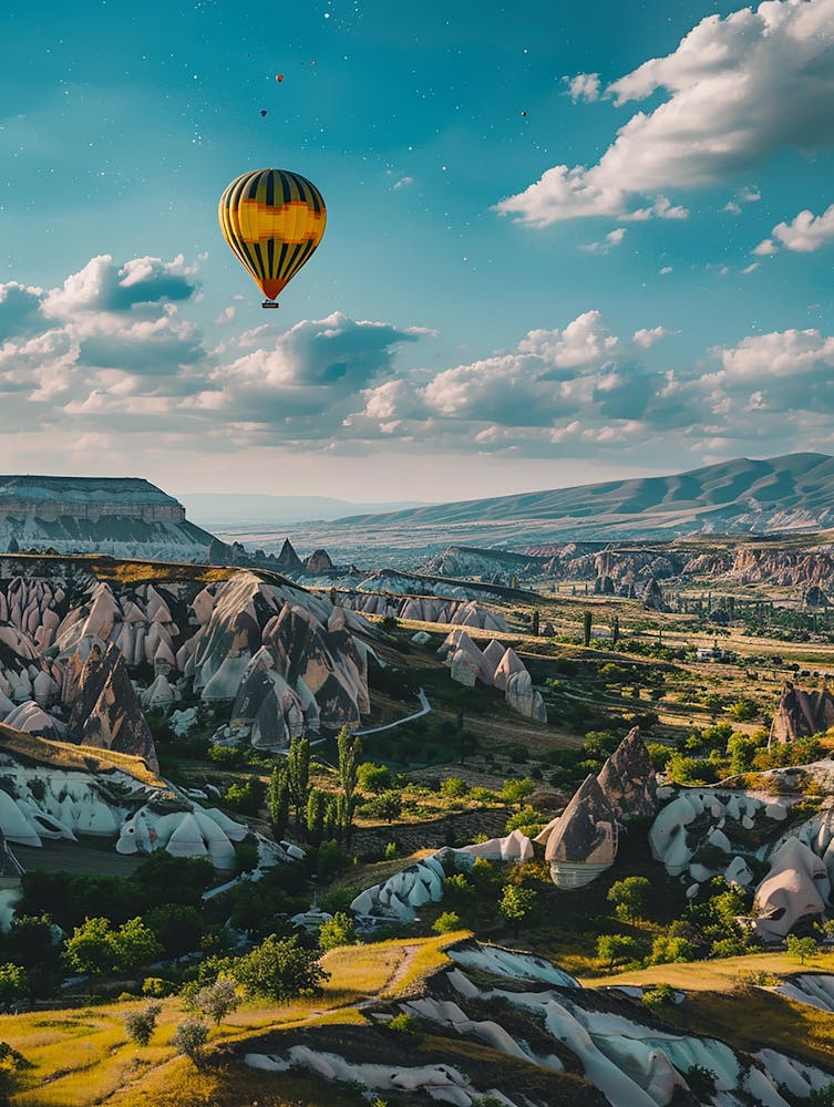 Hot Air Balloon Over Cappadocia