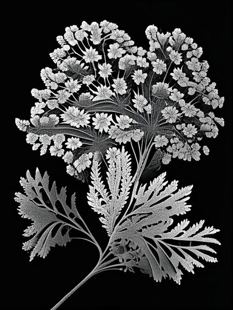 Yarrow Leaf Linocut 1