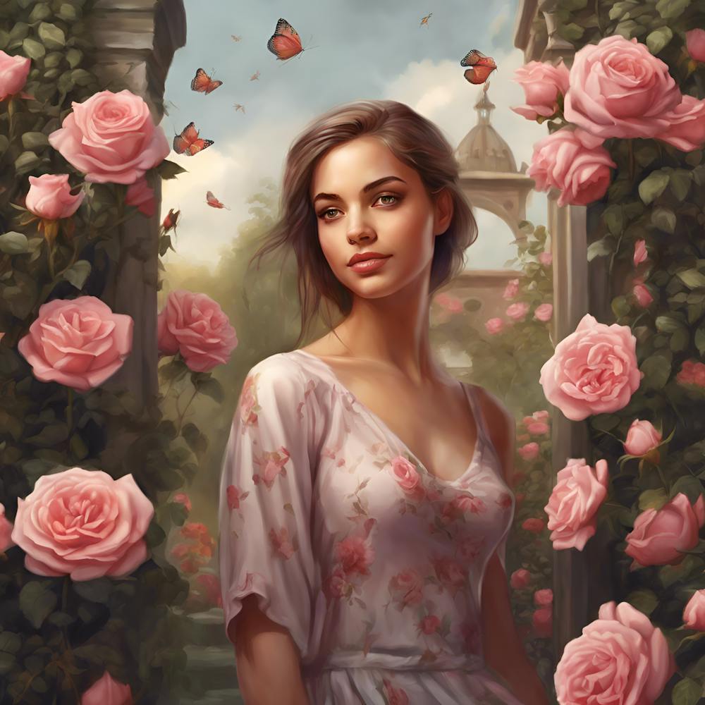 Roses And Butterflies