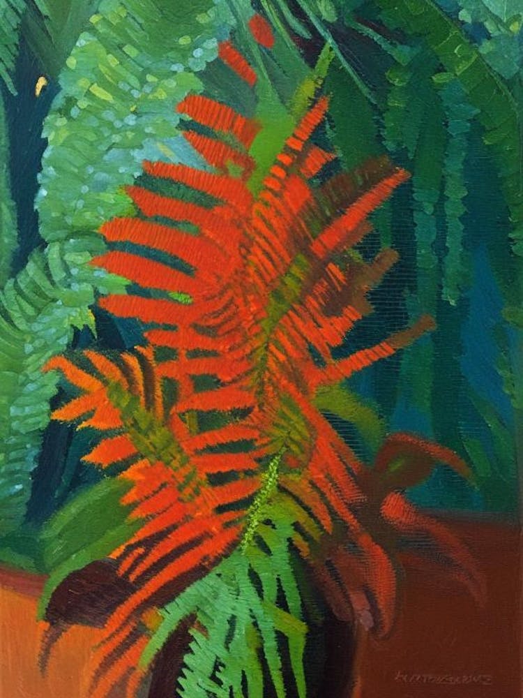 Tassel Fern 1 Cézanne Style
