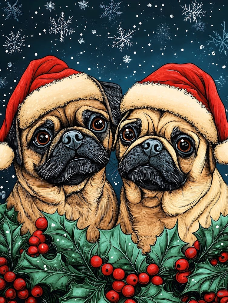 Christmas Pugs 15