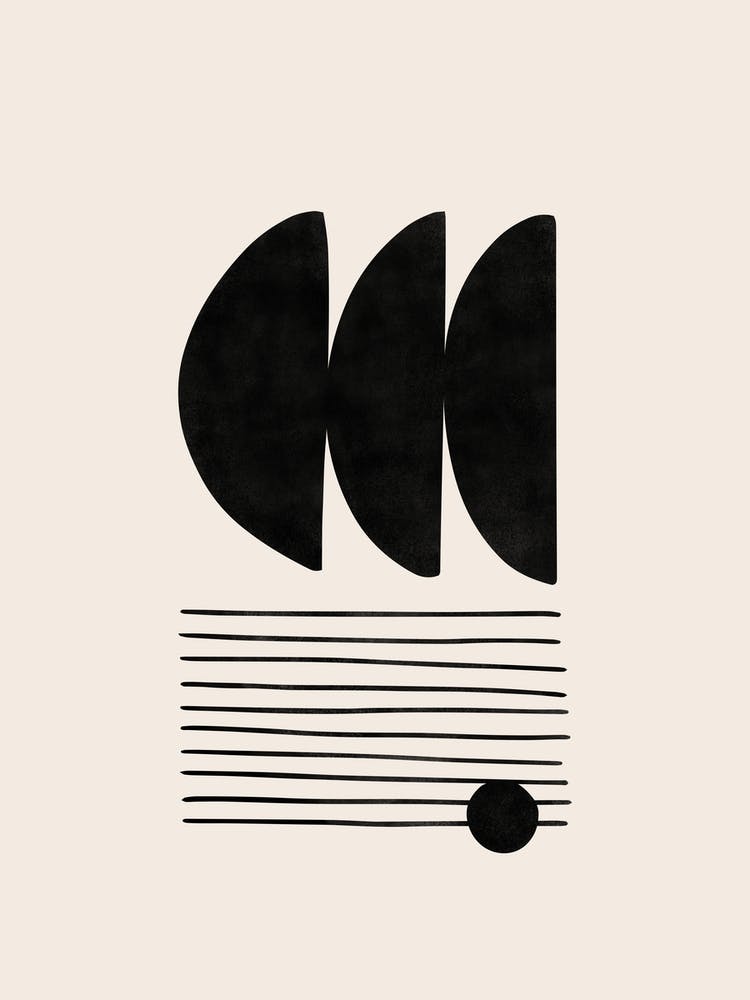 Black Half Moons And Stripes