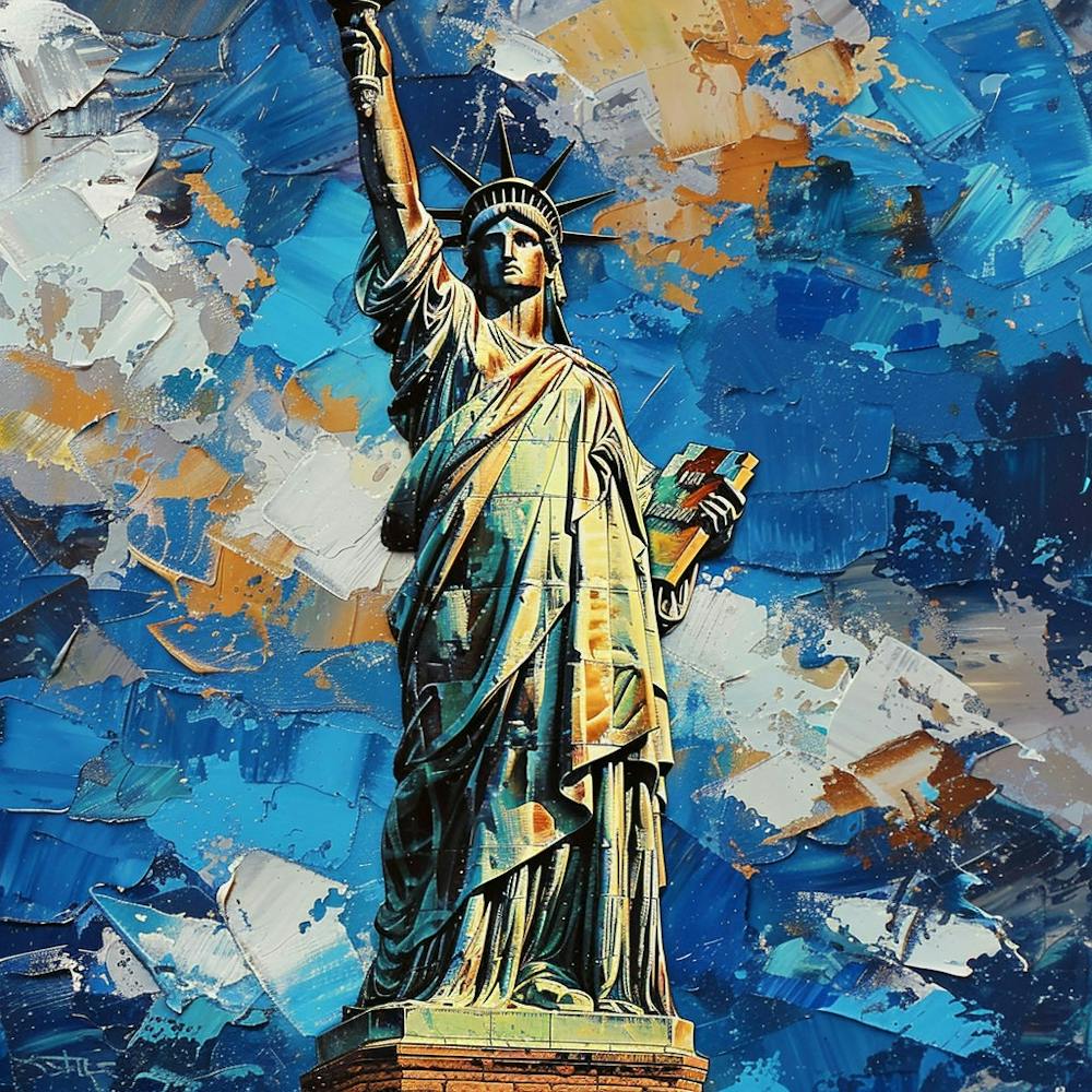 Statue Of Liberty NY Oil Painting 1