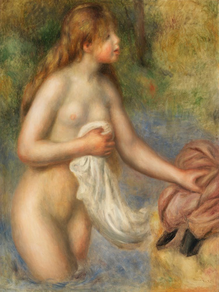 Bather (1895), Pierre Auguste Renoir