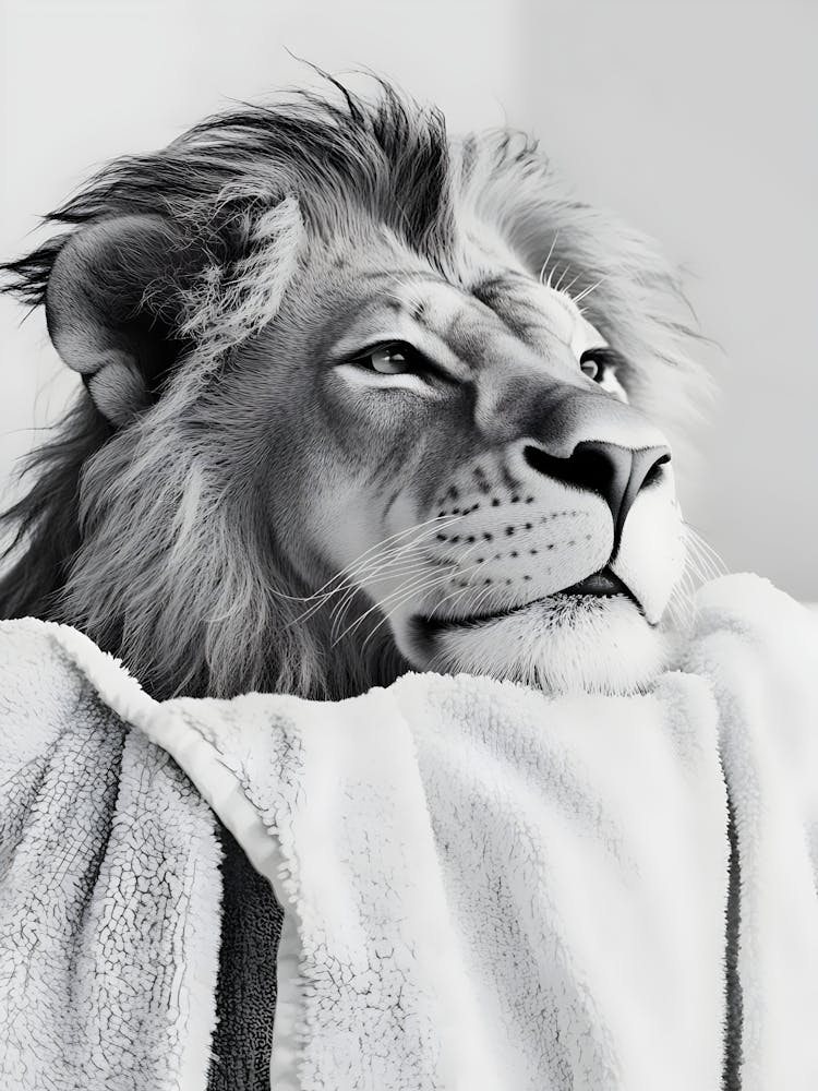 Lion In A Towel 1