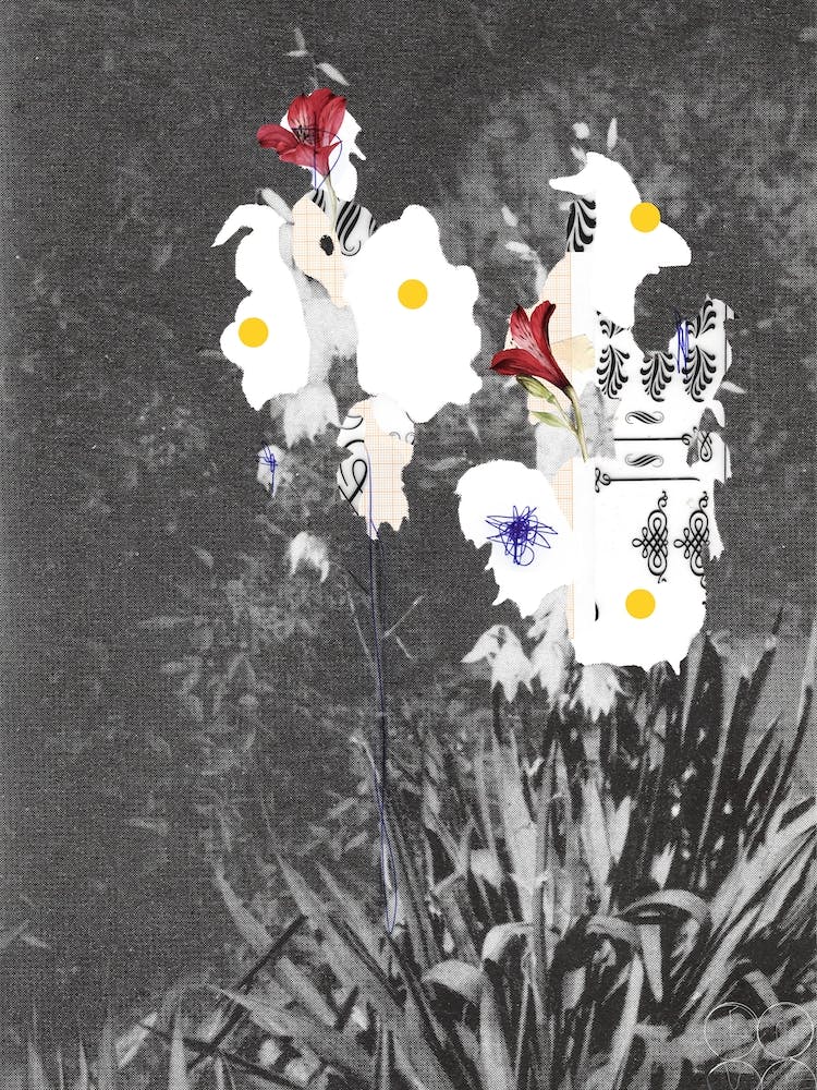 Flowers Still Life, Happy Abstraction 5