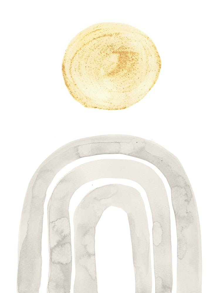 Gray Rainbow and yellow sun