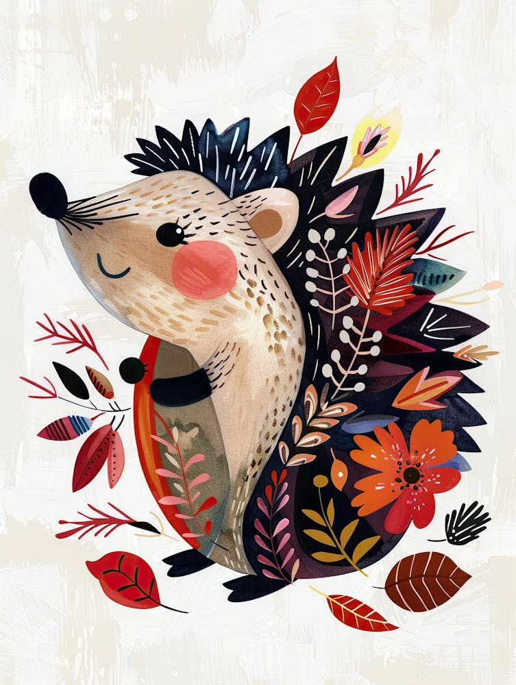 Golden Hedgehog Smiles Children Prints & Kids Posters