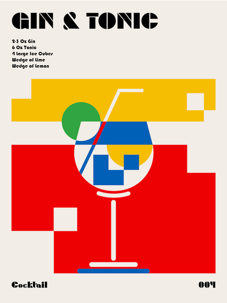 Gin & Tonic Bauhaus Cocktail