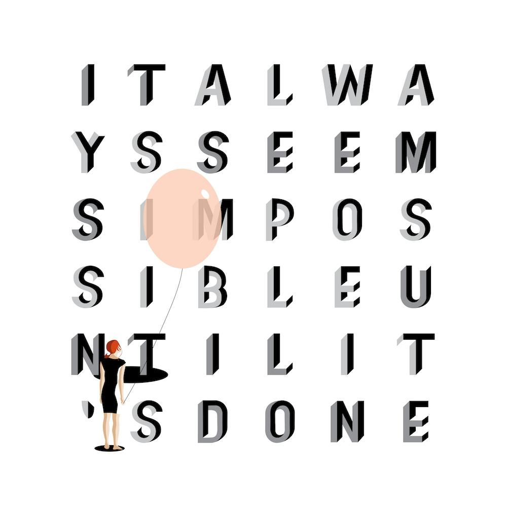 It Always Seems Impossible White And Blush