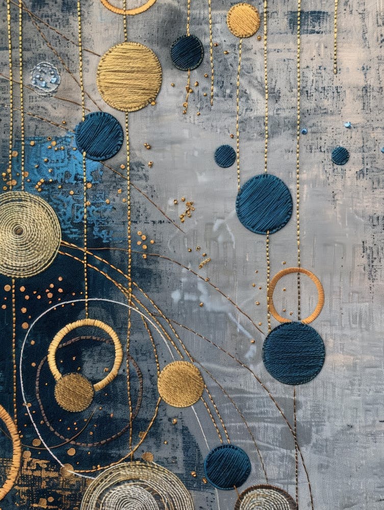 Blaue Und Goldene Kreise 1