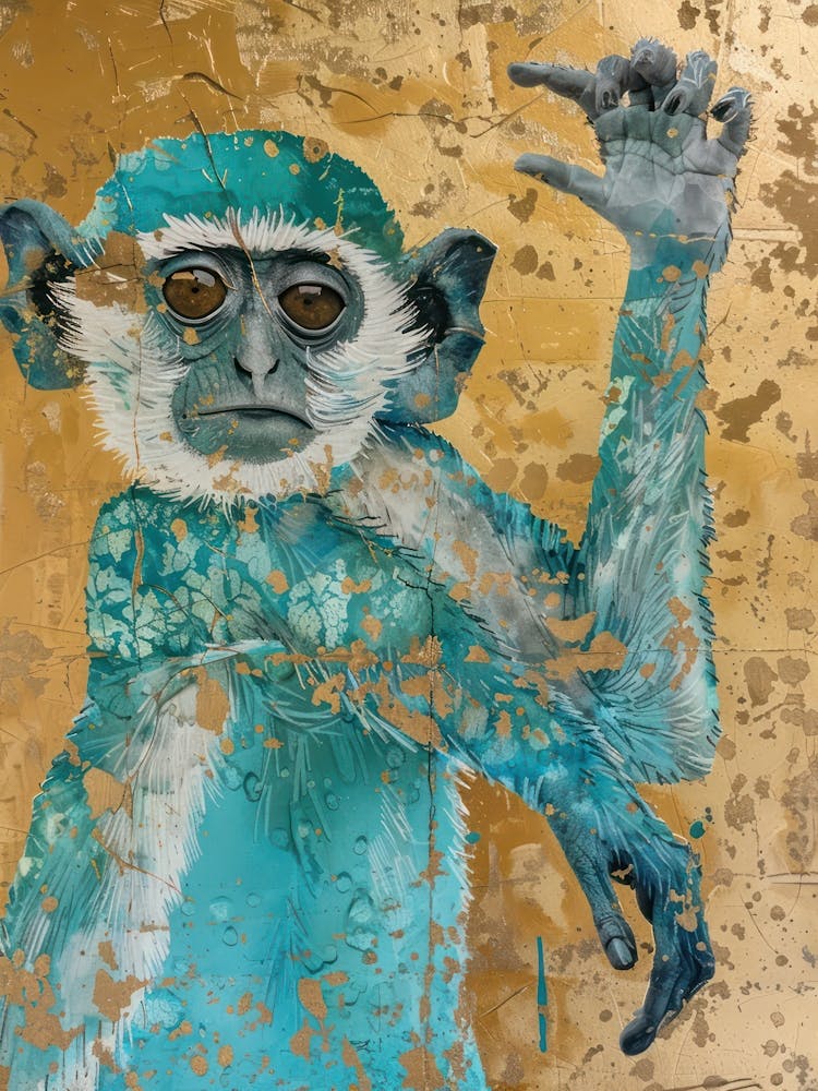 Gibbon Gold Effect Collage 2