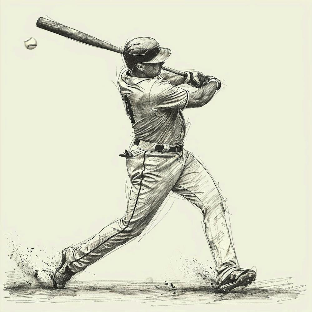 A Baseball Player Hitting Home Run Hand Drawn Sk 1718672775 3