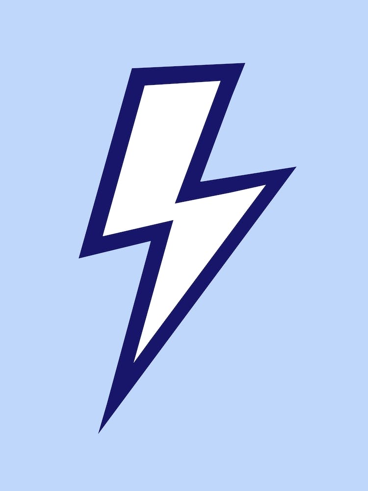 Blue Lightning Bolt