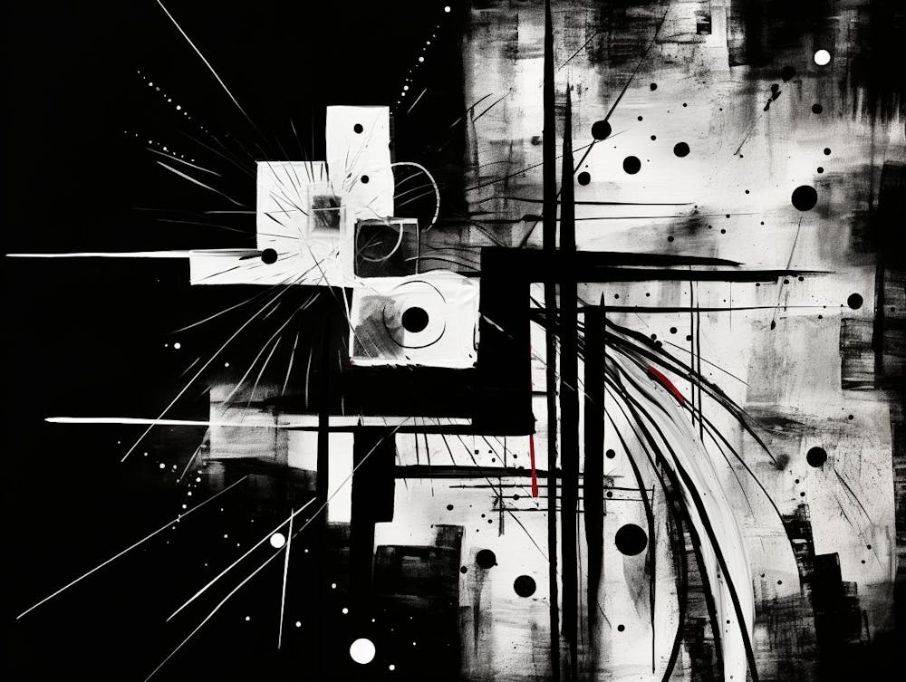 Mystery Abstract Black And White 8