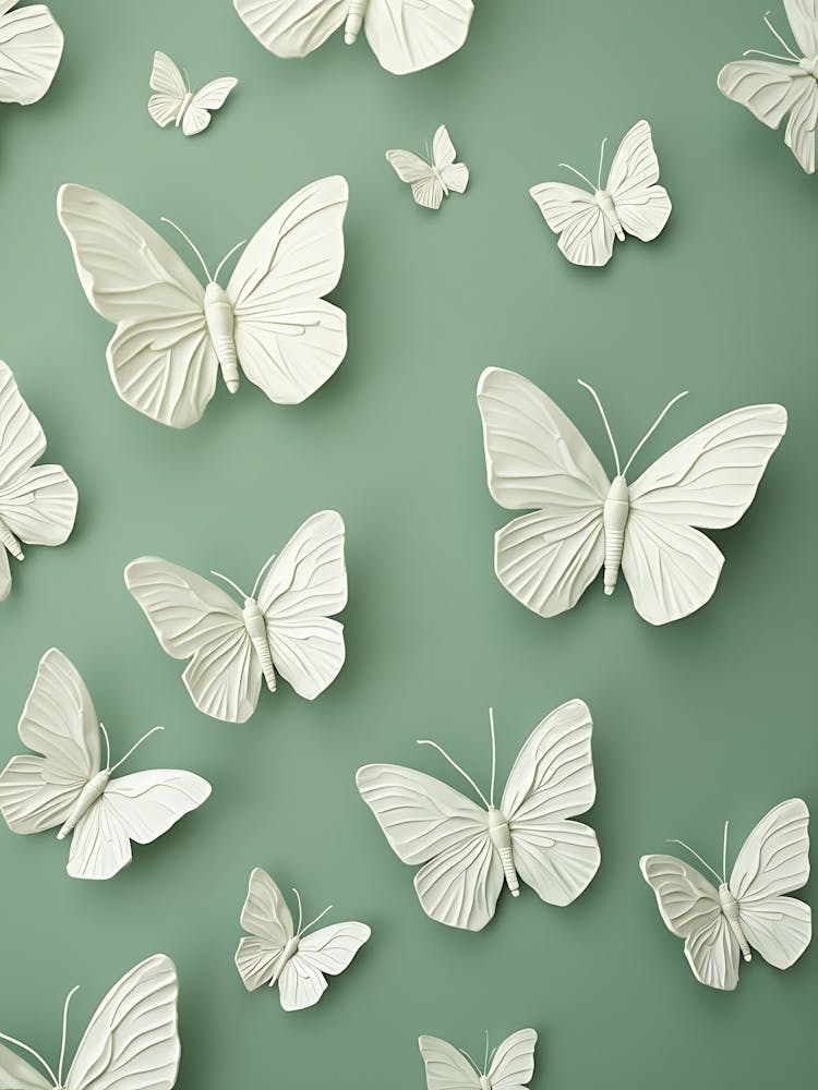 Sage Green Butterflies