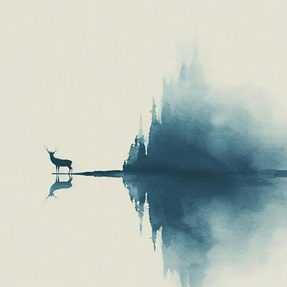 Deer In The Mist