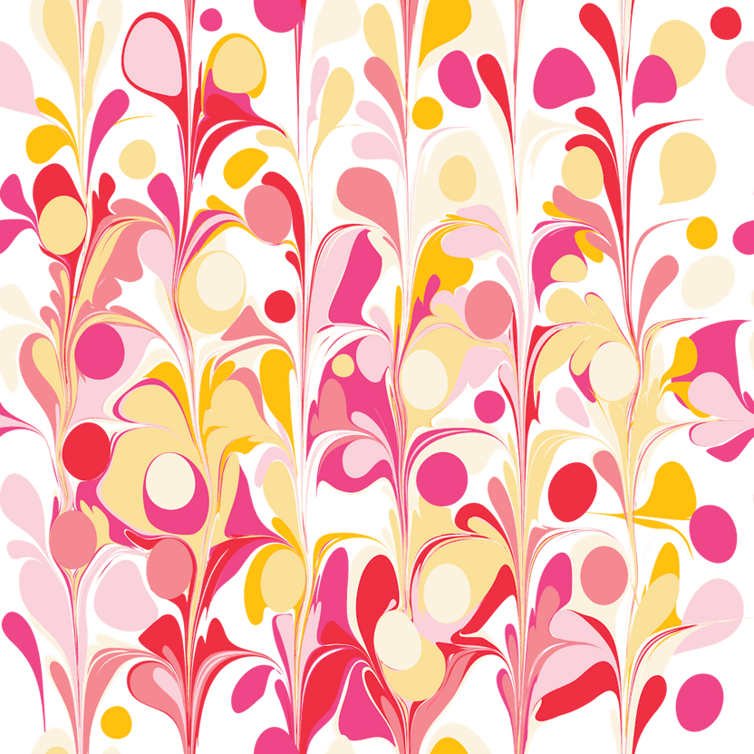 Abstract Pink Marble Retro Groovy