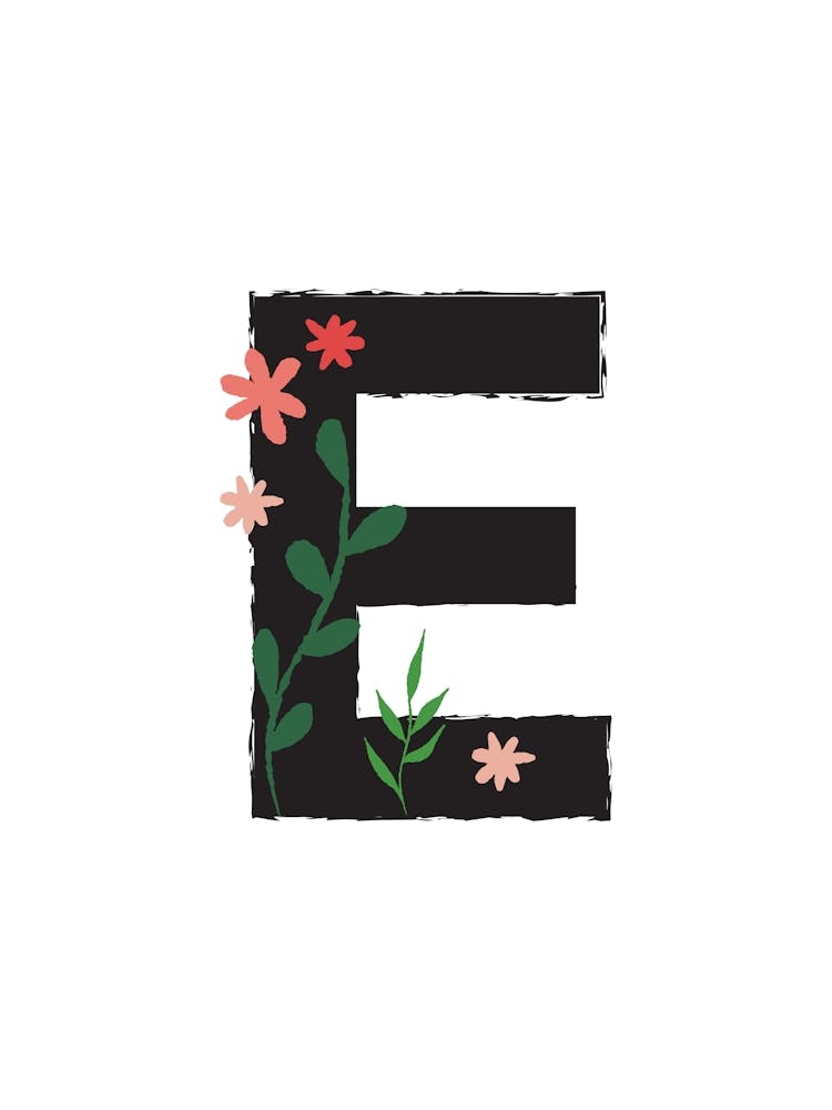 Bedroom Decor White Floral Letters Grey 05